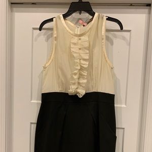 Cream and Black dress